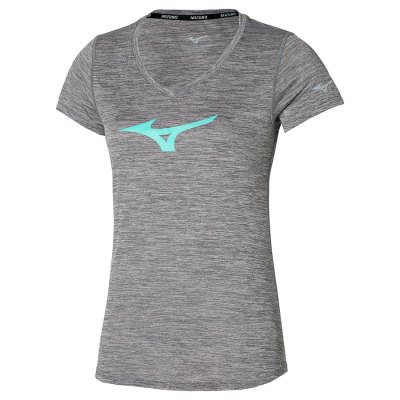 Camisa Mizuno Core RB Tee Mujer - Grises Oscuro - Chile M481QVSNLT